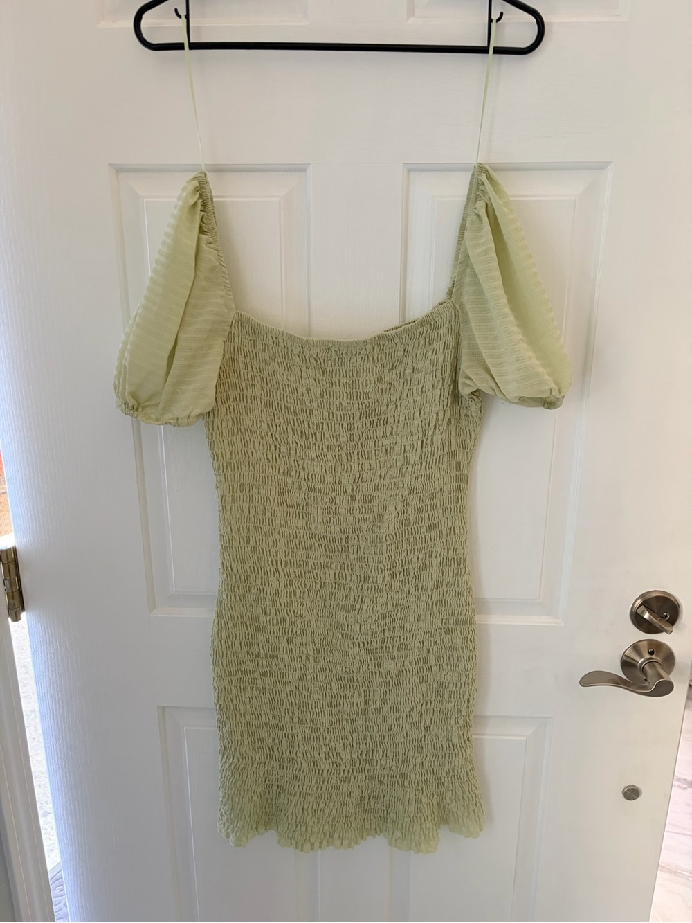 Polly Smocked Mini Dress with Puff Sleeves